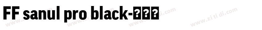 FF sanul pro black字体转换